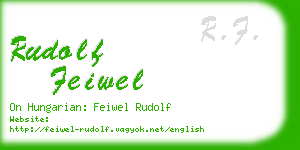 rudolf feiwel business card